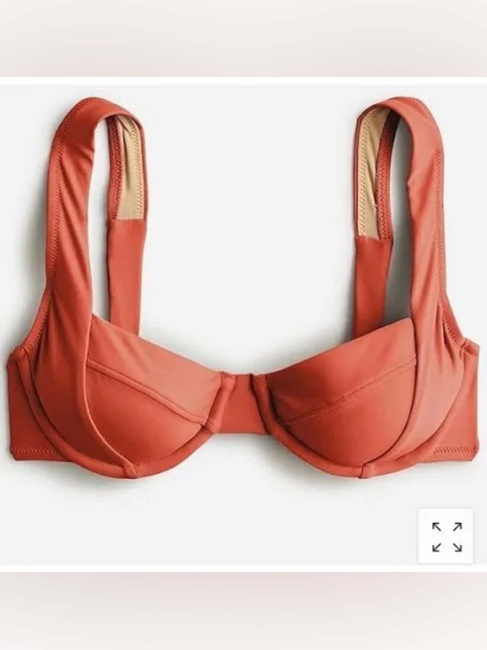 J Crew Cross-Back Underwire Bikini - Burnt Orange